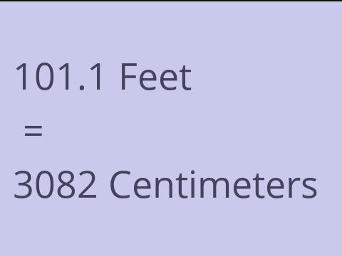 101.1 FEET TO CM