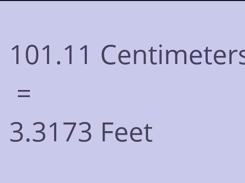 101.11 CM TO FEET