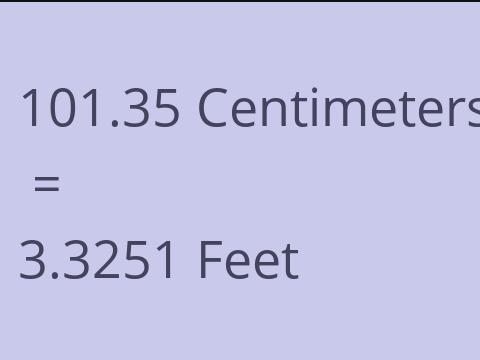 101.35 CM TO FEET