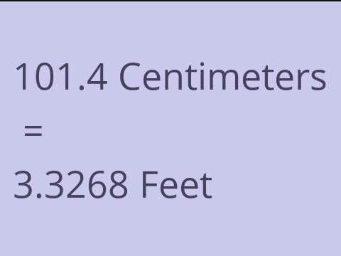 101.4 CM TO FEET