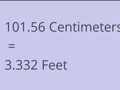 101.56 CM TO FEET