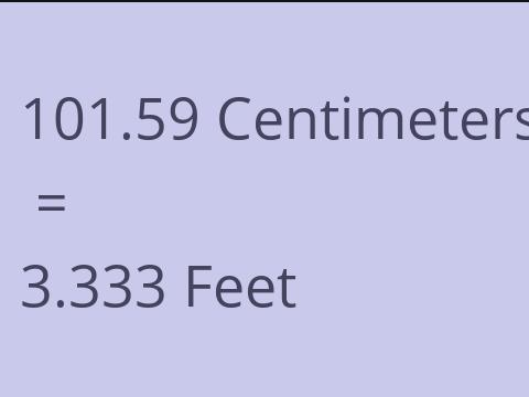 101.59 CM TO FEET