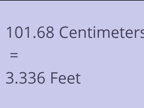 101.68 CM TO FEET