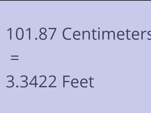 101.87 CM TO FEET