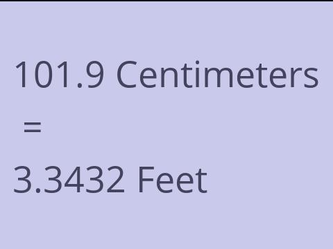 101.9 CM TO FEET