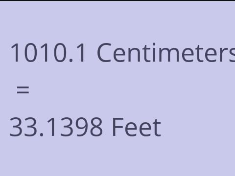 1010.1 CM TO FEET