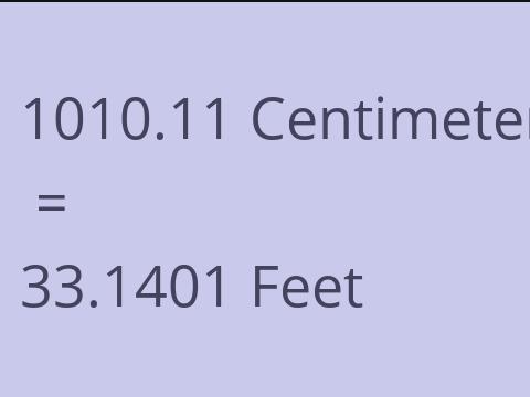 1010.11 CM TO FEET