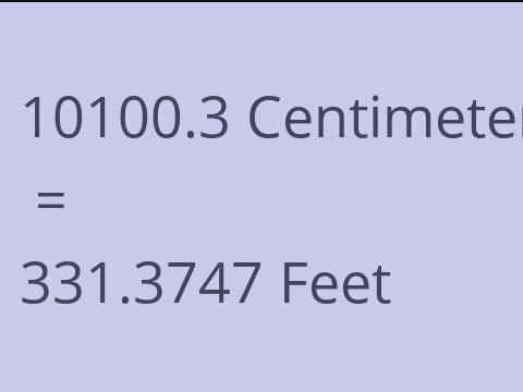 10100.3 CM TO FEET