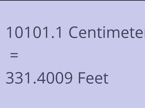 10101.1 CM TO FEET
