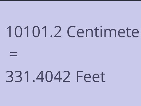 10101.2 CM TO FEET