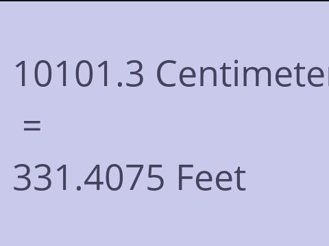 10101.3 CM TO FEET