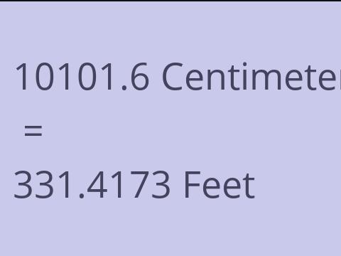 10101.6 CM TO FEET