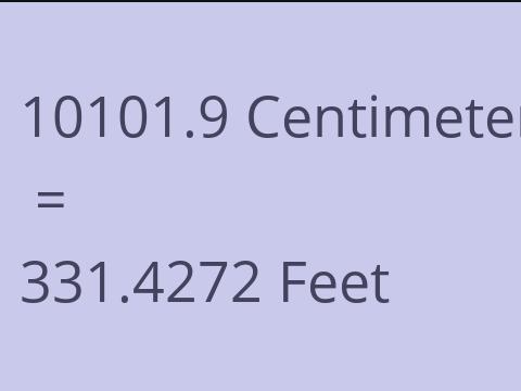 10101.9 CM TO FEET