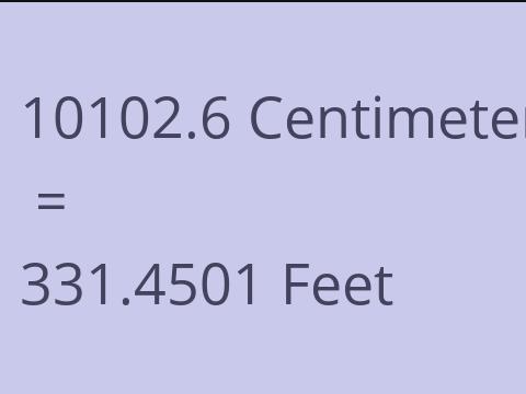 10102.6 CM TO FEET