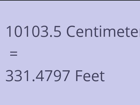 10103.5 CM TO FEET