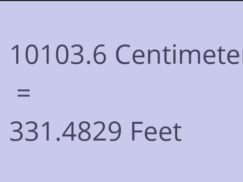 10103.6 CM TO FEET