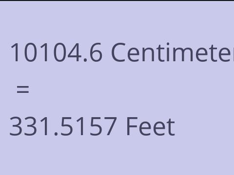 10104.6 CM TO FEET