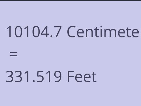 10104.7 CM TO FEET