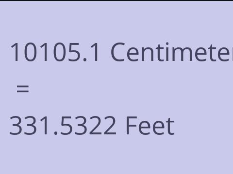10105.1 CM TO FEET