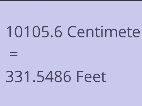 10105.6 CM TO FEET