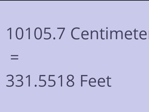 10105.7 CM TO FEET