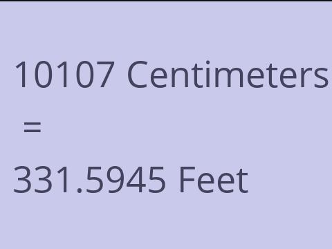 10107 CM TO FEET