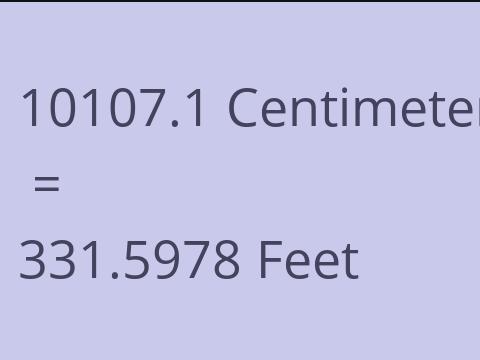 10107.1 CM TO FEET