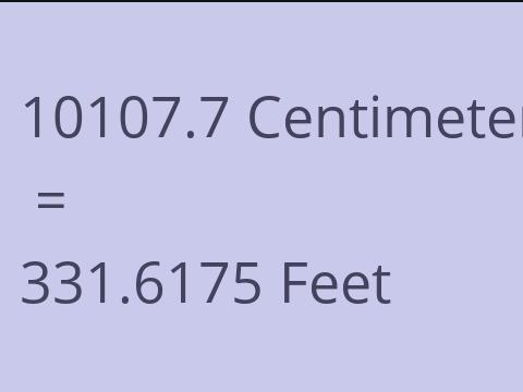 10107.7 CM TO FEET