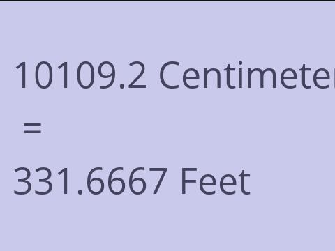 10109.2 CM TO FEET