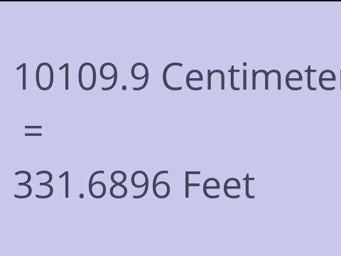 10109.9 CM TO FEET