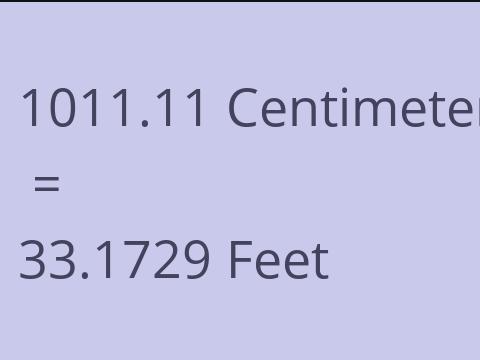 1011.11 CM TO FEET