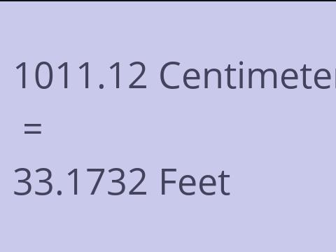 1011.12 CM TO FEET