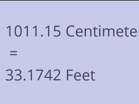 1011.15 CM TO FEET