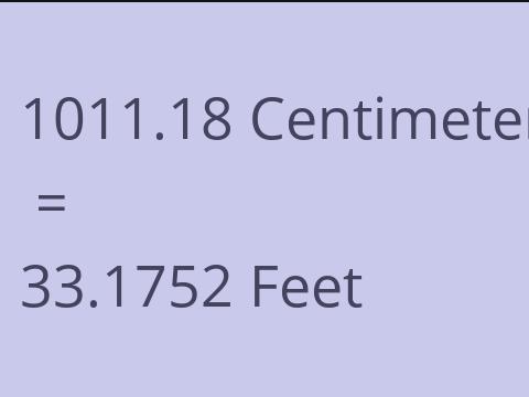 1011.18 CM TO FEET