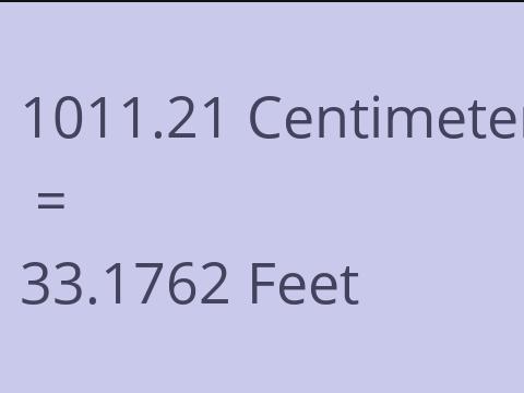 1011.21 CM TO FEET