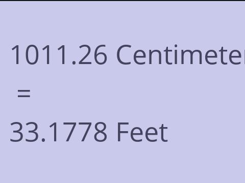 1011.26 CM TO FEET