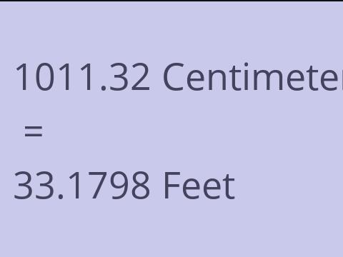 1011.32 CM TO FEET