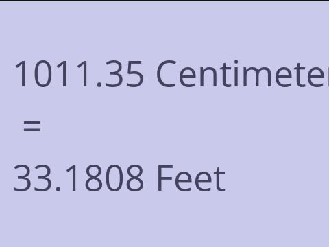 1011.35 CM TO FEET