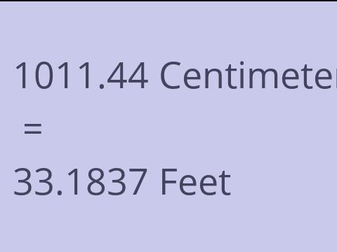 1011.44 CM TO FEET