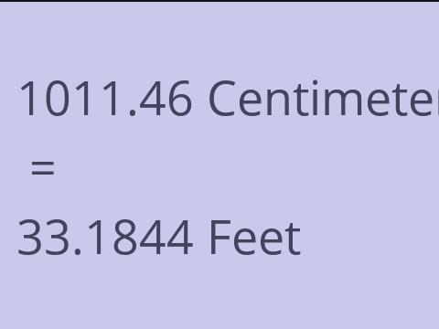 1011.46 CM TO FEET