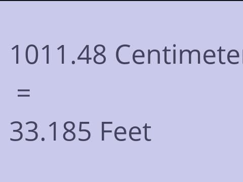 1011.48 CM TO FEET