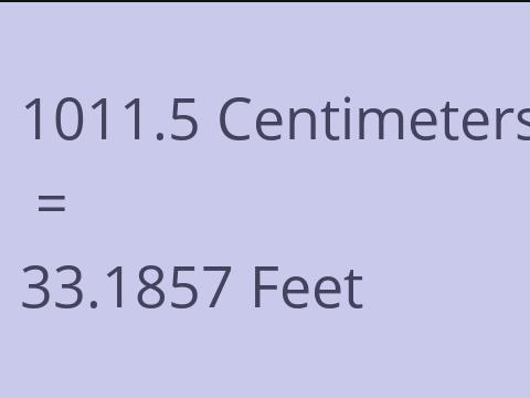 1011.5 CM TO FEET