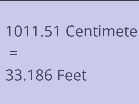 1011.51 CM TO FEET