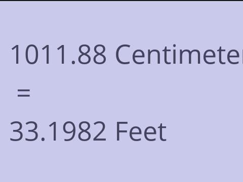 1011.88 CM TO FEET