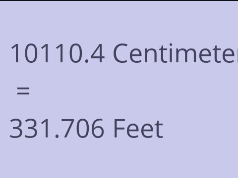 10110.4 CM TO FEET
