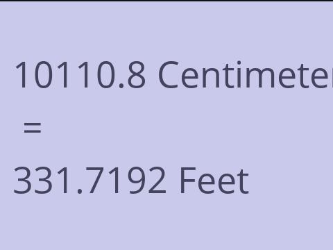 10110.8 CM TO FEET