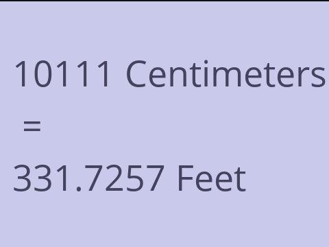 10111 CM TO FEET