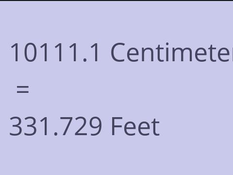 10111.1 CM TO FEET