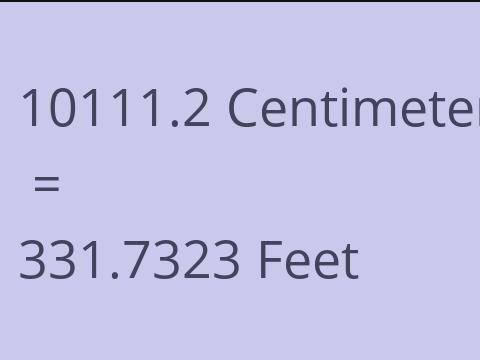 10111.2 CM TO FEET