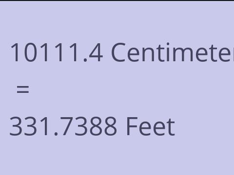 10111.4 CM TO FEET